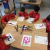 Painting our dinosaur pieces
